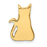 Cat Chain Slide Charm Pendant in Real 14k Yellow Gold