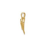14k Yellow Gold Cross Slide Pendant with Dual Bails, High Polish Religious Charm