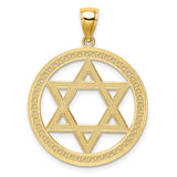 Star of David Charm Pendant in Real 14k Yellow Gold