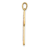 Crucifix Charm Pendant in Real 14k Multi-Tone Gold