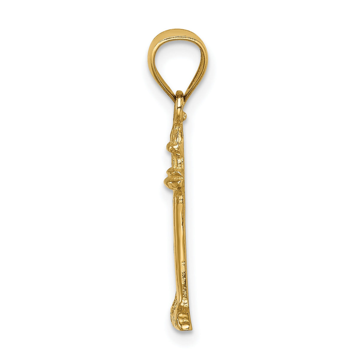 14k Yellow Gold Lighthouse Pendant, Nautical Charm with Coastal Ocean-Inspired Design