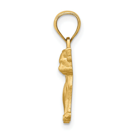 14k Yellow Gold Chihuahua Dog Pendant, Detailed Pet Charm for Dog Lovers