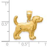 14k Yellow Gold Labrador Retriever Pendant, Dog Silhouette Charm, Animal Jewelry for Pet Lovers