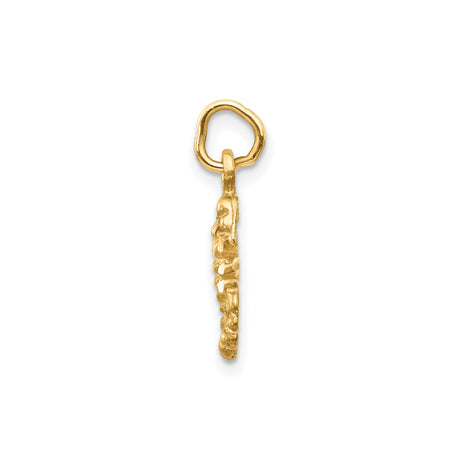 14k Yellow Gold Scorpion Pendant, Zodiac Charm Symbolizing Strength and Protection