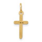 Cross Charm Pendant in Real 14k Yellow Gold