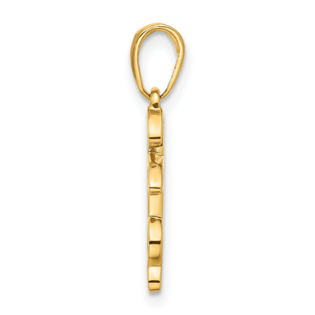 14k Multi-Tone Gold Its a Boy Pendant with Script Heart Design