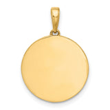 14k Multi-Tone Gold Its a Boy Pendant with Diamond-Cut Border and Rhodium Accent