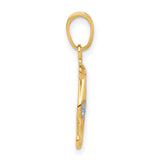 14k Multi-Tone Gold Seahorse Pendant, Ocean-Inspired Nautical Charm for Women