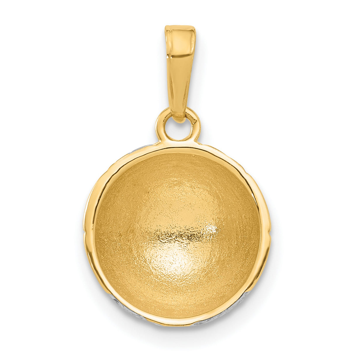 14k Multi-Tone Gold Soccer Ball Pendant, Two-Tone Sports Charm for Men or Unisex