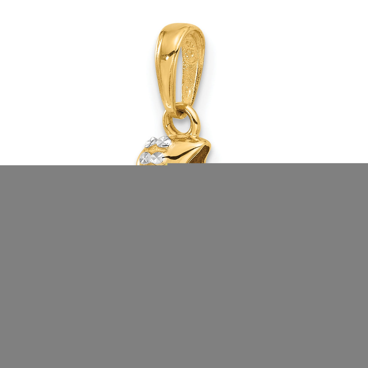 14k Multi-Tone Gold Soccer Cleat Pendant with Diamond-Cut Detailing, Sports Theme Charm for Men or Youth