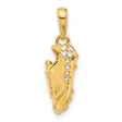 14k Multi-Tone Gold Soccer Cleat Pendant with Diamond-Cut Detailing, Sports Theme Charm for Men or Youth