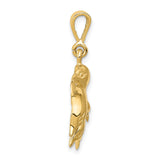 14k Yellow Gold Three Dolphin Pendant with Flowing Motion Design