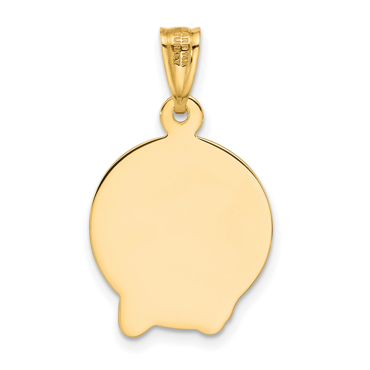 14k Yellow Gold Jesus Christ Head Pendant with Detailed Halo Design
