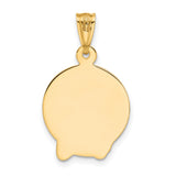 14k Yellow Gold Jesus Christ Head Pendant with Detailed Halo Design