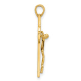14k Yellow Gold Crucifix Cross Pendant with Christ Figure and Saint Benedict Medallion