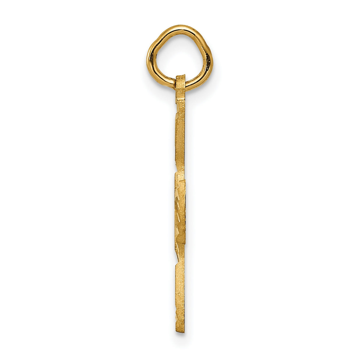 14k Yellow Gold Dove Pendant with Open Stylized Design Symbolizing Peace and Faith