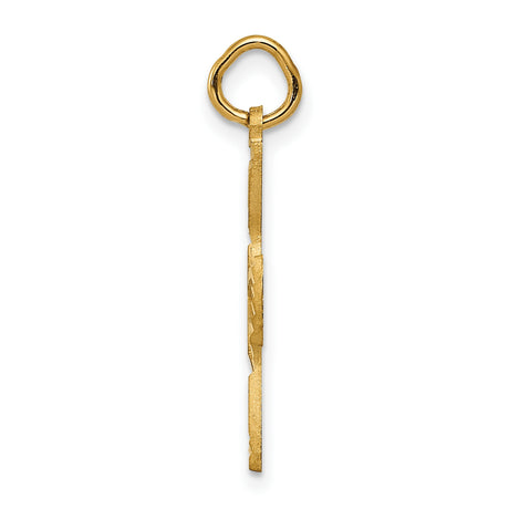 14k Yellow Gold Dove Pendant with Open Stylized Design Symbolizing Peace and Faith