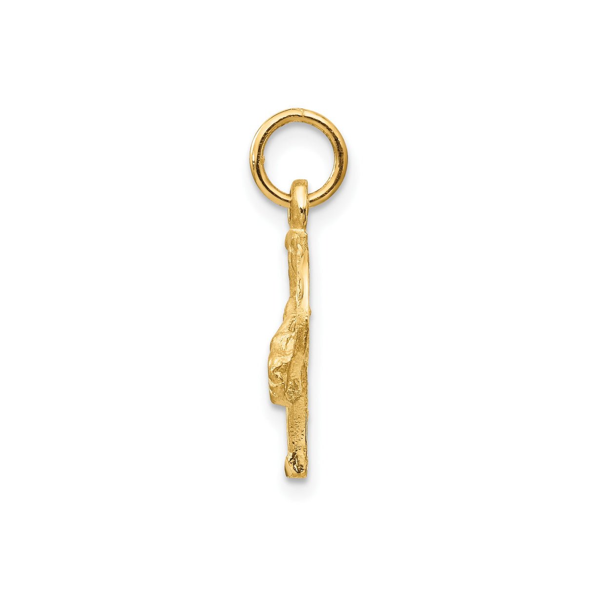 14k Yellow Gold Horse Head Horseshoe Pendant, Western Equestrian Design for Men or Women