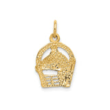 14k Yellow Gold Horse Head Horseshoe Pendant, Western Equestrian Design for Men or Women