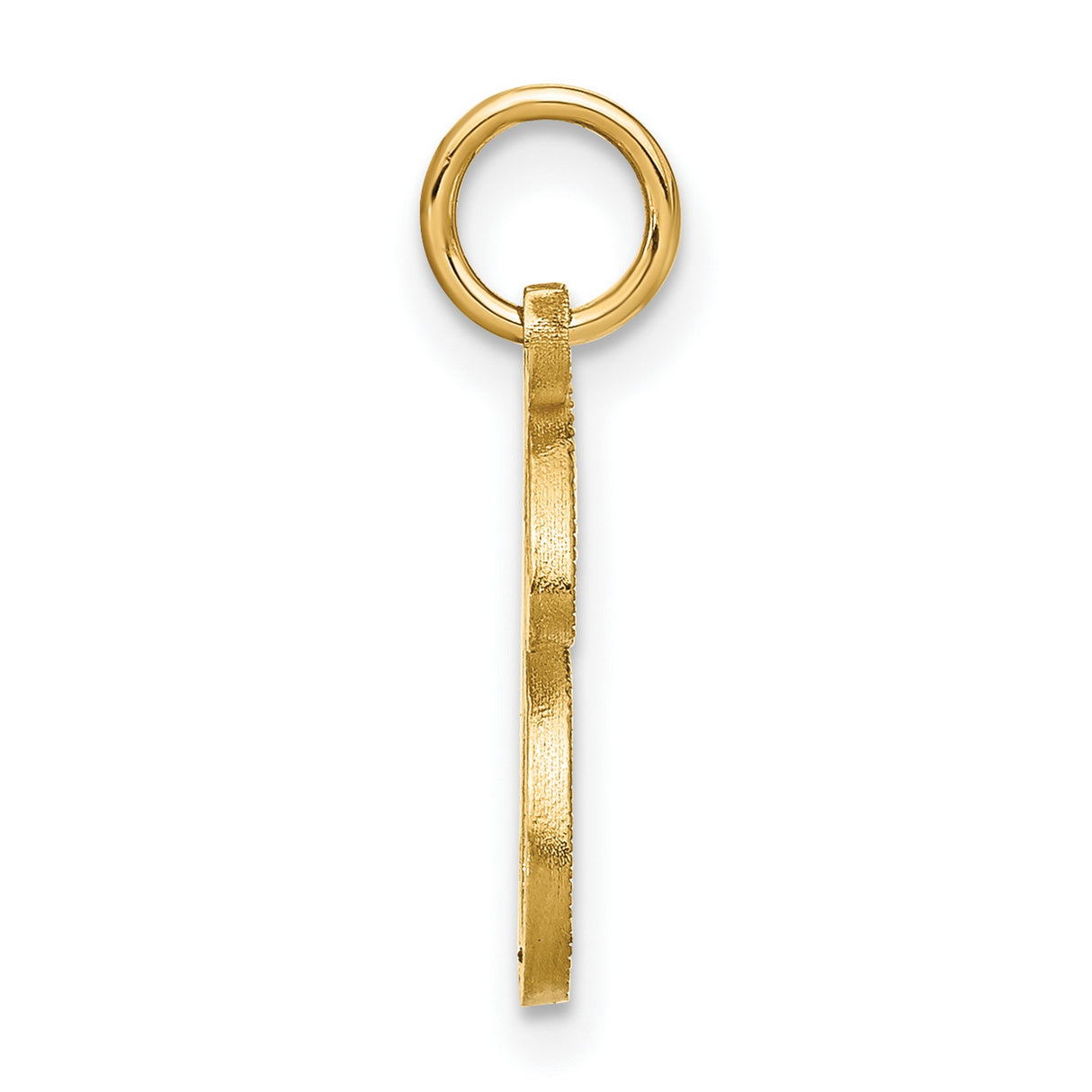 14k Yellow Gold Initial J Pendant Charm, Script Letter Design for Necklace or Bracelet