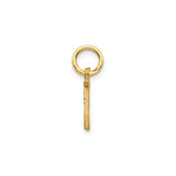 14k Yellow Gold Initial A Pendant Charm, Textured Script Letter, Vintage Monogram Style