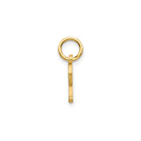 14k Yellow Gold Letter R Pendant Charm, Gothic Style Monogram with Polished Textured Finish