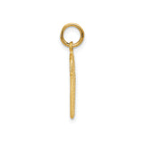 14k Yellow Gold Basketball Pendant with Detailed Hoop and Ball Design, Unisex Sports Charm