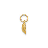 14k Yellow Gold Barbell Pendant, Weightlifting Fitness Charm, Unisex Strength Symbol Jewelry
