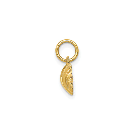 14k Yellow Gold Barbell Pendant, Weightlifting Fitness Charm, Unisex Strength Symbol Jewelry