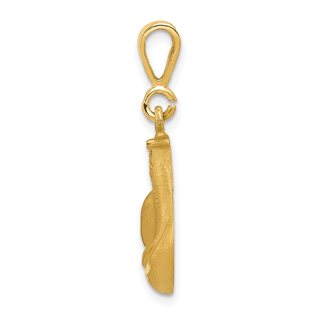 14k Yellow Gold Boxing Glove Pendant with Lace-Up Design for Men or Unisex Wear
