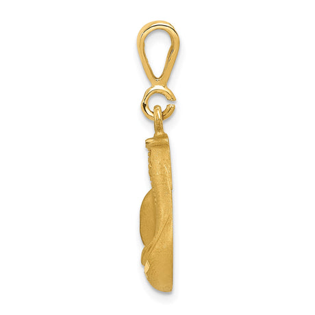 14k Yellow Gold Boxing Glove Pendant with Lace-Up Design for Men or Unisex Wear