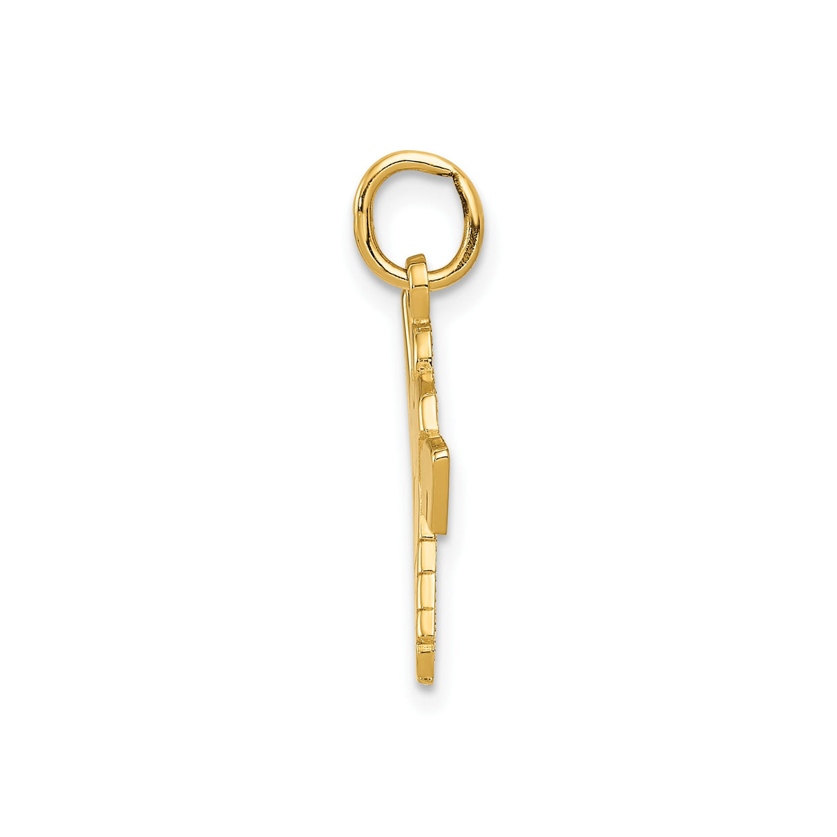 14k Yellow Gold Hockey Goalie Pendant with Helmet, Pads, and Stick, Sports Charm for Men or Boys