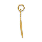 14k Yellow Gold Golf Bag Pendant with Golf Clubs, Sports Theme Charm