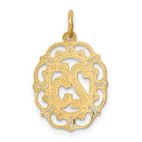 # 25 in Oval Charm Pendant in Real 14k Yellow Gold