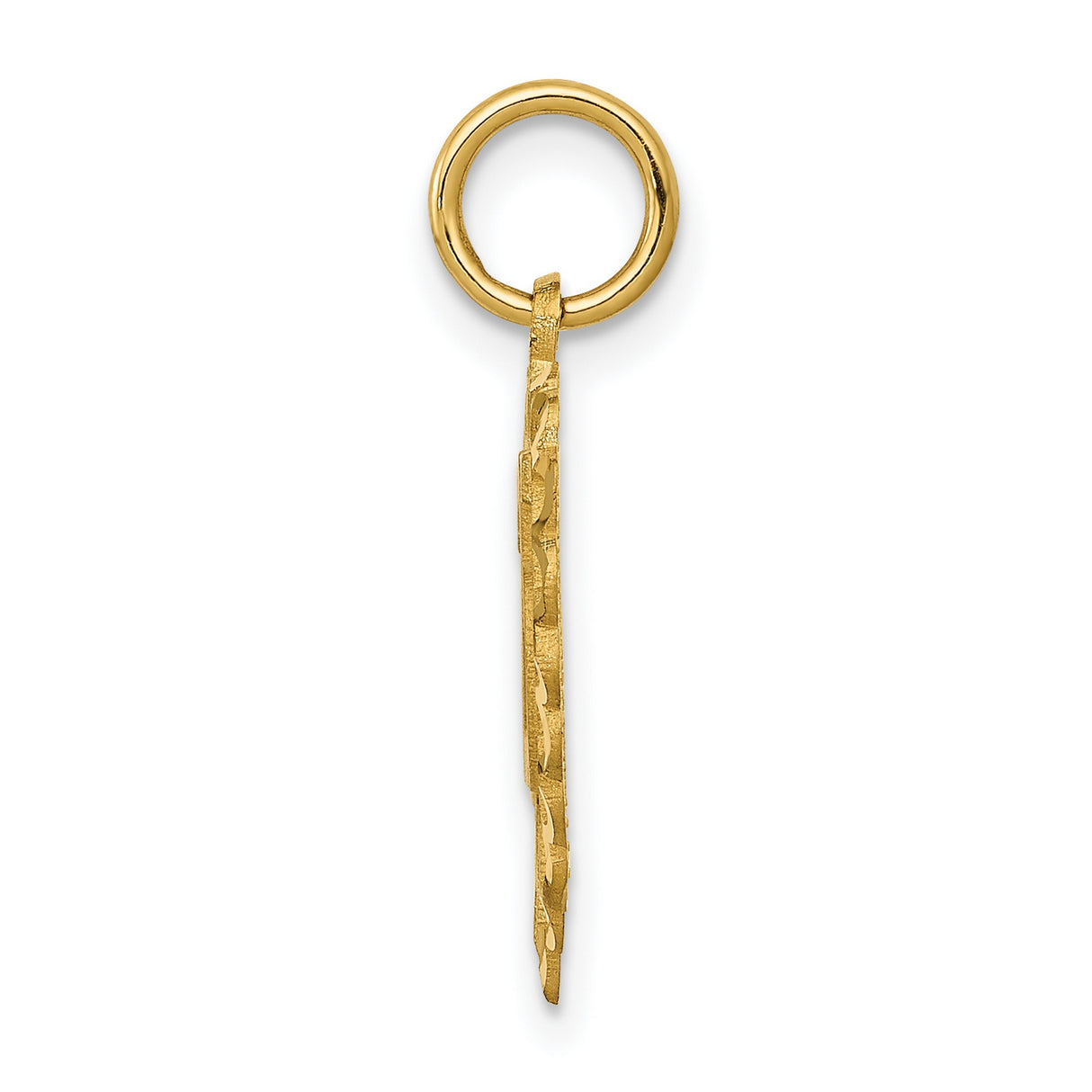 25 in a Heart Charm Pendant in Real 14k Yellow Gold