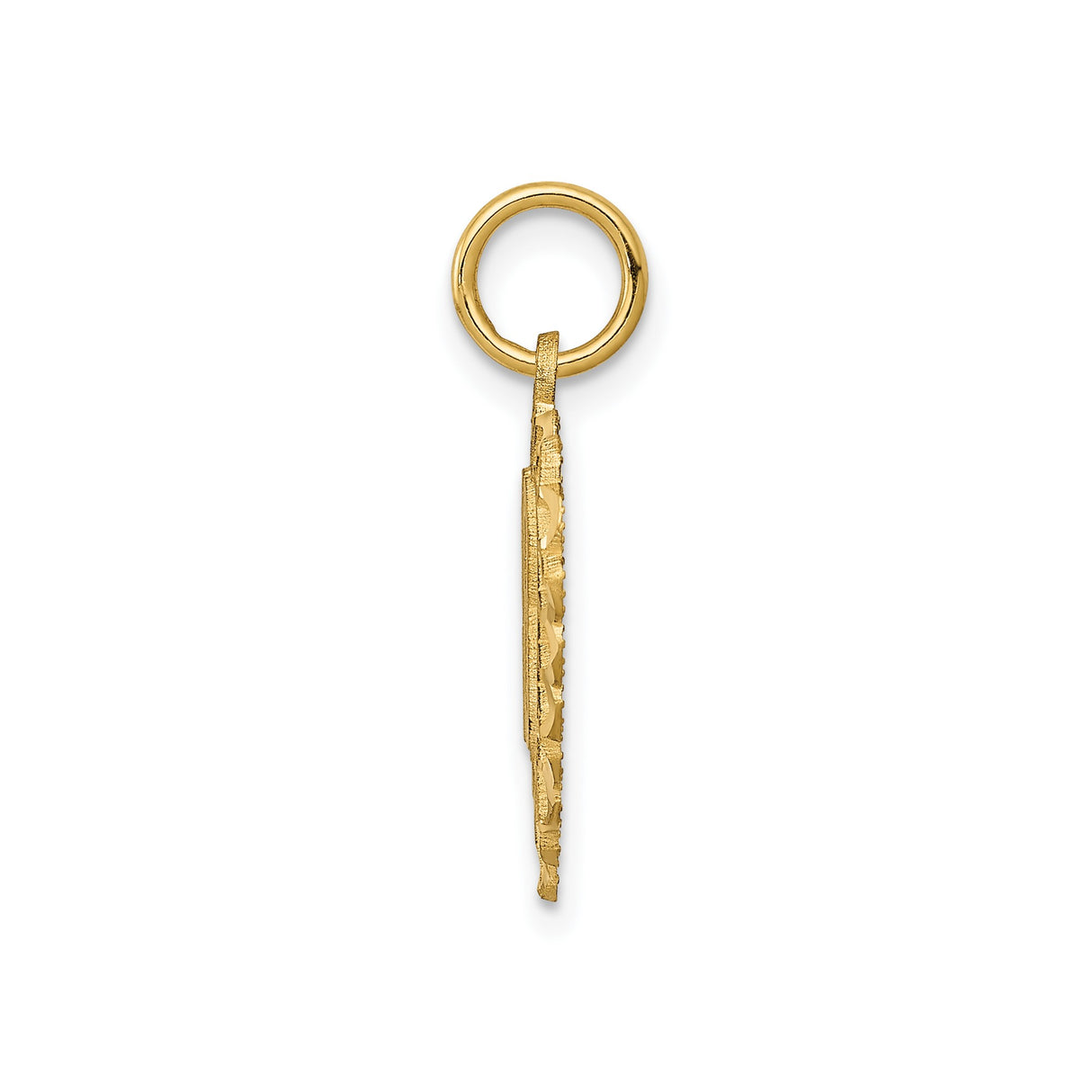 14k Yellow Gold Heart Pendant with Number 18, Milestone Charm for Necklace or Bracelet