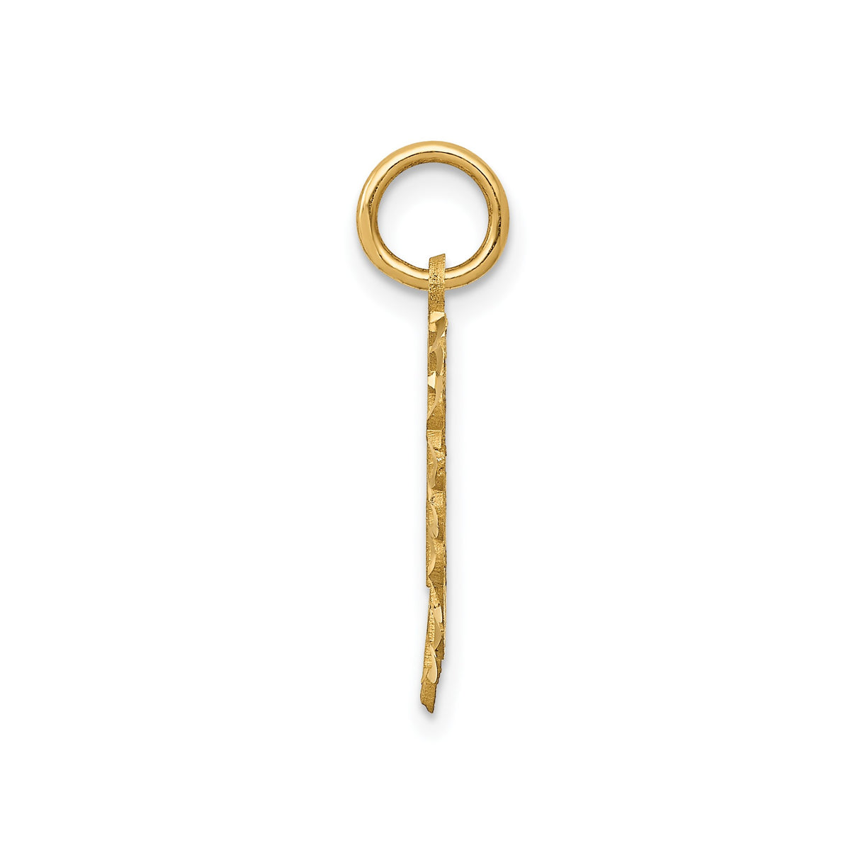 14k Yellow Gold Heart-Shaped Number 21 Pendant with Lace Border, 21st Birthday Charm for Women