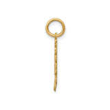 14k Yellow Gold Heart-Shaped Number 21 Pendant with Lace Border, 21st Birthday Charm for Women