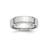 Beveled Edge, Satin wedding band ring