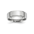 Beveled Edge, Satin wedding band ring