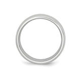 Beveled Edge, Satin wedding band ring alternate angle