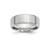 Beveled Edge, Satin wedding band ring
