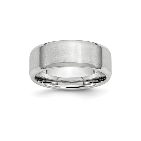 Beveled Edge, Satin wedding band ring
