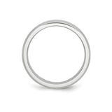 Beveled Edge, Satin wedding band ring alternate angle