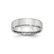 Beveled Edge, Satin wedding band ring