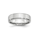 Beveled Edge, Satin wedding band ring
