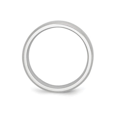 Beveled Edge, Satin wedding band ring alternate angle