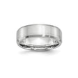 Beveled Edge, Satin wedding band ring