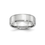 Beveled Edge, Satin wedding band ring
