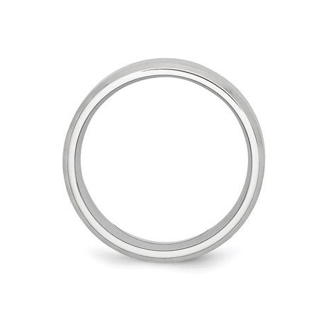 Beveled Edge, Satin wedding band ring alternate angle